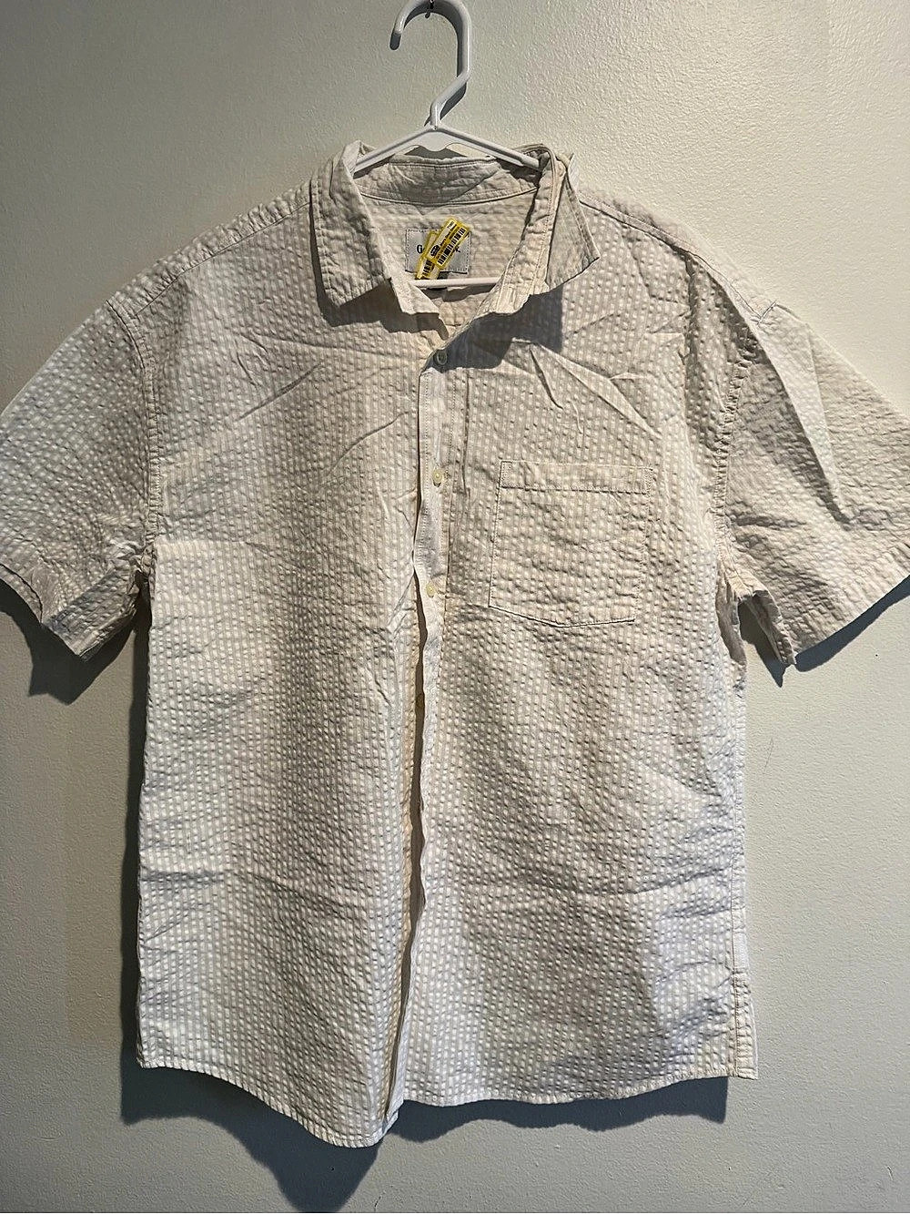 Goodfellow & Co Men's Short Sleeve Button-Up White Size Large
